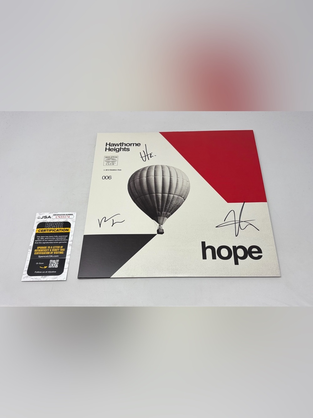 Hawthorne Heights signed Hope Album‎ JSA COA